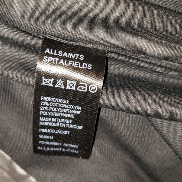 All Saints black jacket oilcloth / leather look - Picture 5 of 11